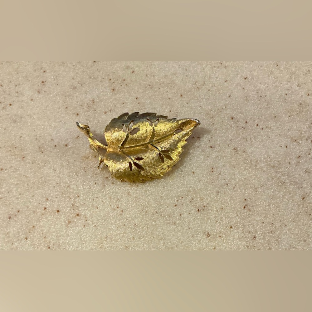 Gold Leaf Brooch